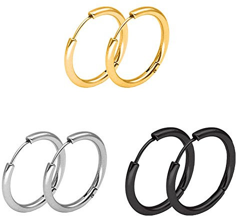 Gemini_mall Ohrringe für Damen und Mädchen, Edelstahl, modische Punk-Kreolen, Schmuck für Männer und Frauen, Valentinstag/Muttertag/Hochzeit/Party/Weihnachten/Geburtstagsgeschenke