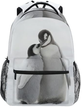 Nander Rucksack für Reisen, Sport, Baseball, Druckmuster, Schule, Büchertasche, Schultertasche für Herren und Jungen, Schnee-Pinguin, S:11.4x6.9x16in, Tagesrucksäcke