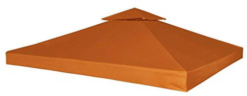 yorten Pavillondach Ersatzdach Pavillonabdeckung Pavillon Zeltplane Gartenplane Terrakotta-Rot 3 x 3 m für Festzelt Gartenzelt Gartenpavillon