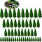 Xinlie Modellbau Bäume Tabletop Gelände Modell Bäume Mixed Modell Baum Zug Bäume Eisenbahn Landschaft Diorama Baum Architektur Bäume Grün Mini Baum Set für DIY Landschaft 50 Stück