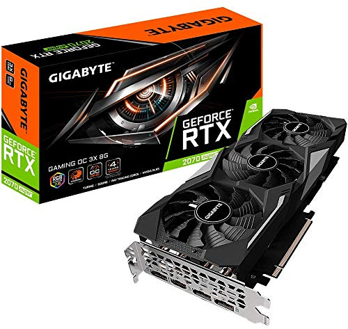Gigabyte GeForce RTX 2070 Super Gaming OC 8G Graphics Card, 3X Windforce Fans, 8GB 256-Bit GDDR6, GV-N207SGAMING OC-8GD Video Card (Renewed)