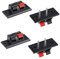 Aofan 4er Pack 2-Wege Lautsprecherklemmenblock - Federkraft-Klemmen mit Kupferkontakten (Rot/Schwarz)
