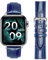 MUENShop Cinturino in Coccodrillo Compatibile con Apple Watch Cinturino di Ricambio in Vera Pelle di Alligatore 38mm/40mm Cinturino Business per iWatch Serie 5,4,3,2,1 (42mm/44mm, Pelle bovina blu)