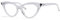 Eyekepper Modische Lesebrille für Damen Katzenauge Moley Lesehilfe mit Große Quadratische Gläsern und Federscharniere - Transparent + 0.50