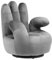 Vente-unique-Fingersessel drehbar - Samt - Anthrazit - Catchy