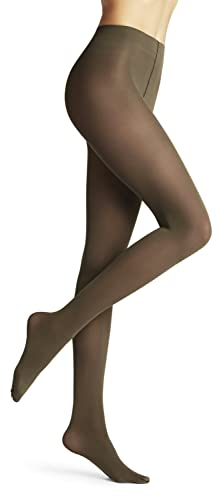 FALKE Pure Matt 50 DEN W Ti semi-opaques unis 1 paire, Collants Femme, Vert Military 7826, L