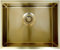 Essebagno Luisa fregadero de una cubeta 55x45 inoxidable oro cepillado