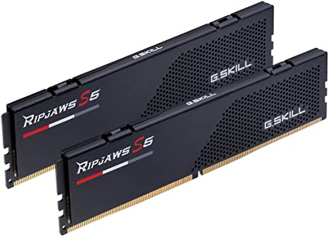 G.SKILL Ripjaws S5 Series DDR5 RAM (Intel XMP 3.0) 32GB (2x16GB) Up to 6000MT/s* CL30-40-40-96 1.35V Desktop Computer Memory U-DIMM - Matte Black (F5-6000J3040F16GX2-RS5K)