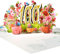 GREETING ART 100. Geburtstagskarte, Pop-up-Karte zum 100 Jahrestag,Blume Pop Up Grußkarten, 3D Pop Up Karte Geburtstag Grußkarte für Frauen Mütter Ehefrau Männer Freunde Romantik Geschenk-Karte