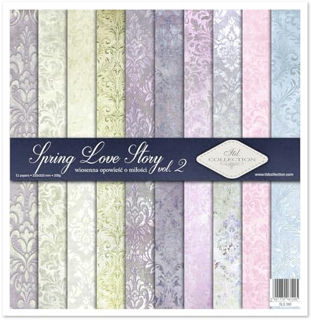 ITD Collection - Scrapbook Papier - Scrapbooking Set - Motivpapier zum Basteln - Dekorpapier 12x12 inches - 310 x 310 mm - 10 Blatt + 1 – Spring Love Story vol. 2 - SLS-060