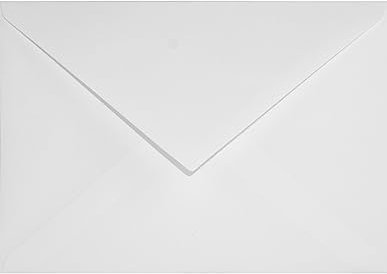 Netuno 50 Umschläge Weiß DIN C6 11,4 x 16,2 cm 100g Lessebo Smooth White Briefumschläge Spitzklappe nassklebend ohne Fenster für Einladungskarten Geburtstagskarten Glückwunschkarten Grußkarten Briefe