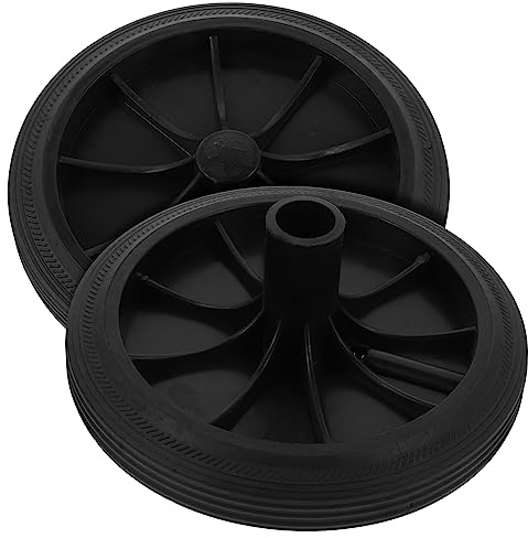 Lot de 2 roulettes de rechange pour poubelle extérieure, roues en caoutchouc avec fermeture à pression, installation facile pour poubelles