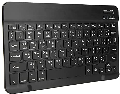Drahtlose 10-Zoll-Multi-Device-Tastatur für, TV oder, Kompaktes, Platzsparendes Design, PC/Mac/Laptop/Smartphone/Tablet (Thailändisch)