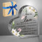 ORIGACH Acryl Trauergeschenk Acryl Herz Gedenkgeschenk Trauer Tischdekorationen Beileidsgeschenk für den Verlust der Liebsten (Lilie und Schmetterling, 10 x 10 cm)