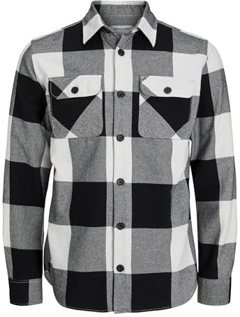 JACK & JONES Herren Jjedarren Buffalo Ls Noos Overshirts, Weiß (Whisper White), XS