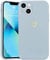 Wirvyuer Compatible with iPhone 13 Case Cute Heart Pattern Protective Shockproof Soft Slim Silicone Phone Case for Women Girls, Light Blue