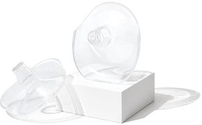 Willow Go Wearable Breast Pump Flanges, 2-Pack | Breast Shield for Willow Go™ Hands Free, Cord Free Double Electric Breast Pump | | Clear, 21mm