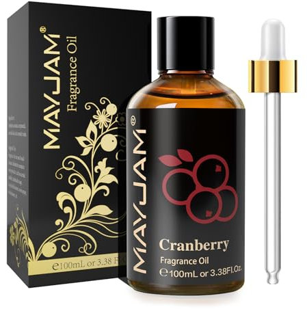 MAYJAM Olio Di Fragranze Di Mirtillo Rosso 100ml, Premium Mirtillo Rosso Di Fragranze Aromaterapia Per Olio Essenziali di Diffusori, Umidificatori, DIY, Casa
