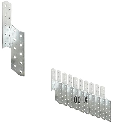 siwitec Sparrenpfettenanker aus sendzimirverzinktem Stahl | rechts 32 x 32 x 170 mm | 100 Stück | Dachsparren | Anker