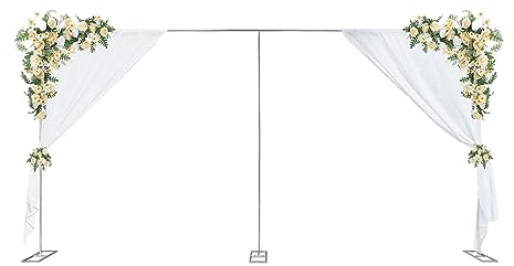 Hochzeitsbogen Rosenbogen Ballonbogen Deko StäNder Eckige Hintergrund Dekor Vorhang Hochzeit Geburtstag Fotografie Stage Maskerade Stand Rahmen Bogen Edelstahl Blumen Party Rohrkit 3X6M