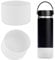 Linkidea 2 Pack Water Bottle Boot Compatible with Hydro Flask Wide Mouth 12oz/14oz/16oz/18oz/20oz, Silicone Bottle Bottom Sleeve Bumper Protector (Clear)