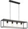 casa NOVA Hängeleuchte - E27 - Metall - Schwarz - 4-flammig - B 80 cm x H 172 cm x T 22 cm - Pendelleuchte Deckenleuchte Deckenlampe