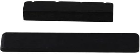 RuiJOTWAT Schlitz-4-Saiter-Gitarren-Ukulele, Stegsattel und Sattel aus Ebenholz, Schwarz, 1 Set