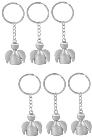 Holibanna 6pièces Pendentifs Clé Décoratifs Angel Accessoires De à Main Et Décorations De Clé Adorables Pour Offrir Et Personnaliser Vos Et