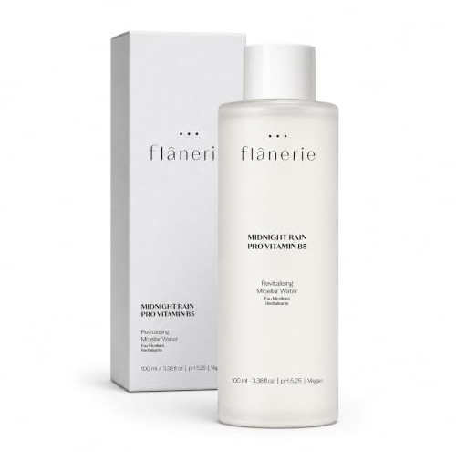 Flanerie Micellar Water Makeup Remover - Face Cleanser for Women 100 ML | Gentle, No-rinse micellar water, Make up remover, Face cleanser, AHA, Vitamin B5, Glycerin, All skin types, 100ml Travel size