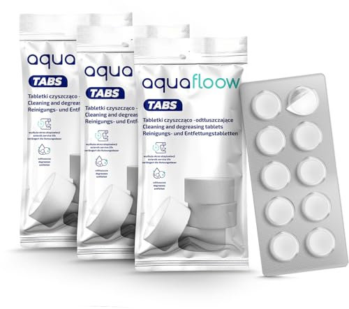 Aquafloow Pack de 3 Pastillas Descalcificadoras para Cafeteras – Limpieza y Mantenimiento de Máquinas de Café Automáticas y Espresso