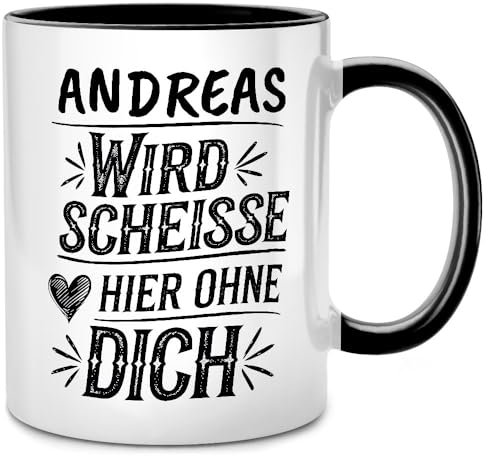 Seness Wird scheisse hier ohne dich Tasse mit Spruch lustig, Abschiedsgeschenk Kollegen Jobwechsel, beste Kollegin Abschied Geschenk witzig, Lieblingskollegin, Rente Ruhestand Renteneintritt (NameR)