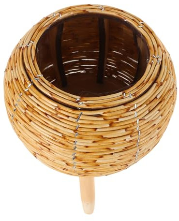 KITANDOVE Pflanzenständer Für Innen Geflochtener Blumenhalter Dreieckiger Sukkulenten-organizer Tisch-blumentopfständer Stabiler Pflanzenhalter