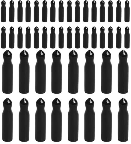 Liquor Bottle Pourer Covers, Spout Cover, Dustproof Cap, Kitchen Gadgets, Tight Sealing, Leak-Proof Design, (5.49cm/2.16inches) Black, 48-Piece Set, For Olive Oil & Liquor