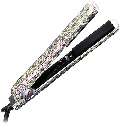 CHI The Sparkler Lava Ceramic Flat Iron, Sonderedition, Haarglätter für ein gleichmäßiges & glattes Finish, 11-Fuß-Kabel für Komfort, 1 Eisen, Silber