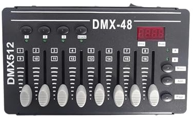 Tragbarer DMX 512 Controller Mini DJ-Konsole Bühnenbeleuchtung Ausrüstung 48CH for e DJ Show Disco Club Hochzeit Event Produktion,Präzise Steuerung