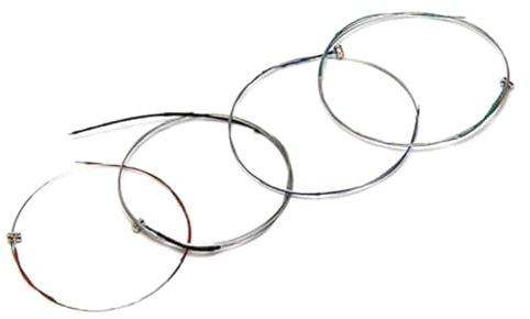 Juego completo de 4 cuerdas de violín 3/4/universales, accesorios de cuerda de acero para principiantes, juego de cuerdas de repuesto para principiantes, accesorio musical resistente al óxido para