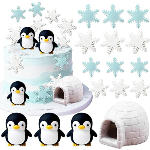 Pinguin Geburtstag Tortendeko Pinguin Party Kuchendeko Polar Partydeko | Pinguin Geburtstag Tortendeko Pinguin Party Kuchen Deko Polar Themed Geburtstagsparty Dekoration Penguin Geburtstag