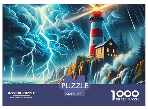 Leuchtturm Puzzle 1000 Teile Erwachsene Klassische Puzzles Clevere Rätsel Geschenke Für Männer 70x50cm/1000pcs