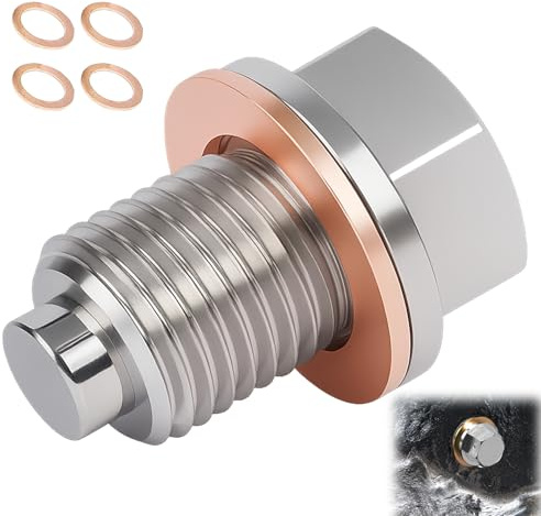 ikBrtaiay Ölablassschraube Mit Dichtring, Ölablassschraube m14x1,5, Magnetische Ölwannenwanne Aus Rücklaufablassschraube Adapter Mit Dichtungen, Ölablassschraube Magnet