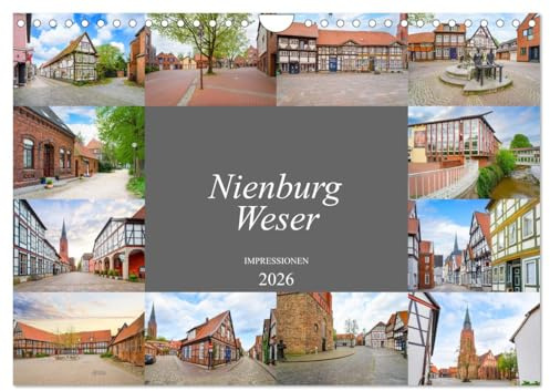 Nienburg Weser Impressionen (Wandkalender 2026 DIN A4 quer), CALVENDO Monatskalender: Nienburg/Weser auf zwölf wunderschönen Bildern festgehalten (CALVENDO Orte)