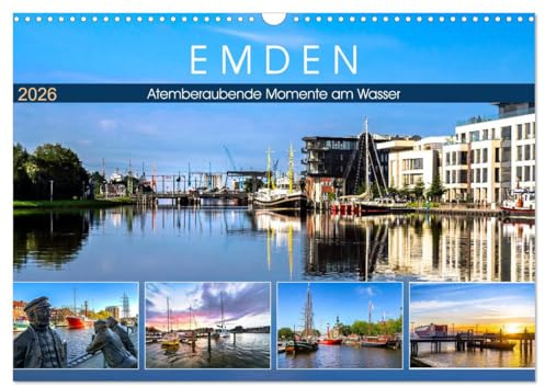 EMDEN Atemberaubende Momente am Wasser (Wandkalender 2026 DIN A3 quer), CALVENDO Monatskalender: Die Seehafenstadt in einzigartigem Licht (CALVENDO Orte)