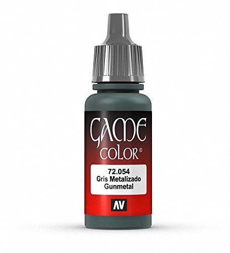 Vallejo Game Farbe, 17-ml-Acrylfarbe Gunmetal Metal