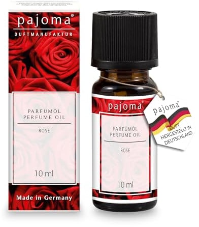 pajoma® Duftöl 10 ml, Rose | feinstes Parfümöl für Aromatherapie, Duftlampe, Aroma Diffuser, Massage, Naturkosmetik | Premium Qualität