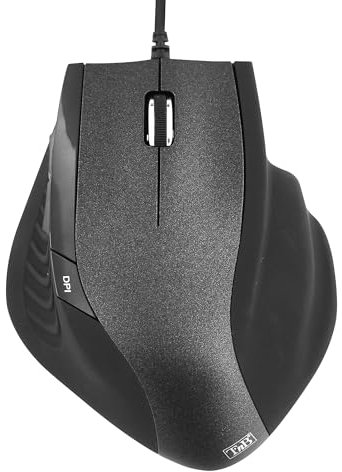 T'nB - Souris Ergonomique Filaire, Large Et Ultra Confortable, Souris Optique pour Droitiers avec 1600 DPI, Compatible avec Les Ordinateurs Portables, PC/Mac – Noir