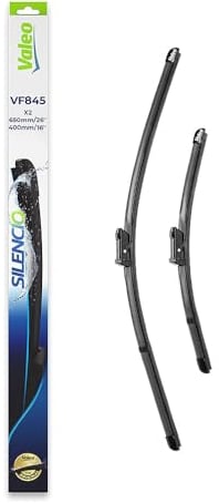 VALEO Silencio Escobilla - VF845 - Kit de Alto Rendimiento, Visibilidad Superior en Carretera, Fácil Instalación, Hojas Planas Originales de 650mm/400mm - Delanteras - Juego de 2 Escobillas - 577845