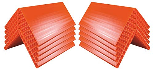10x Kantenschutzwinkel 800 mm, orange, 190 x 190 x 19 mm | Kantenschoner aus Kunststoff (PE), bruchfest, formstabil, kältebeständig, für Ladugnssicherung mit Zurrgurten