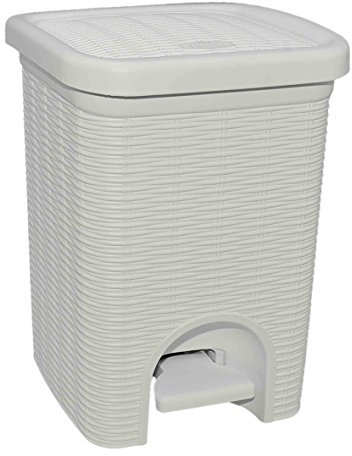 Pattumiera Stefanplast Elegance Bianca con Pedale Lt.6