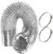 SPARES2GO Universal 5m Extra Long Aluminium Flexible Tumble Dryer Vent Hose Exhaust Pipe (4 / 100mm) + 2 x Screw Clips