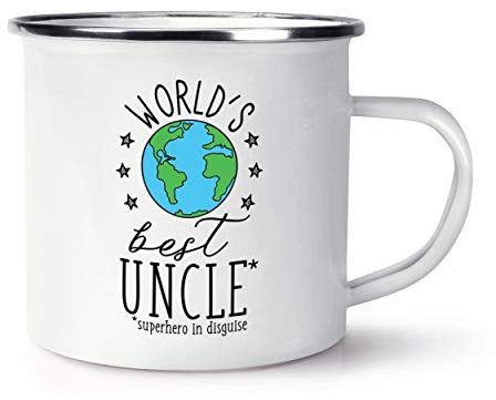 World's Best Uncle Retro Enamel Mug Cup