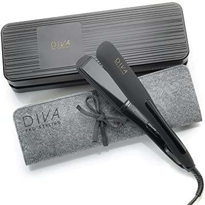 Diva Pro Styling Plancha De Pelo Y Styler Digital Ancha 800 g, negro